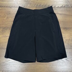 Athleta Shorts Womens 0 Bermuda Stretch Pull On‎ 9" Inseam Black Ribbed Sideseam